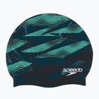 Speedo Printed Silicone swimming cap dark teal semi tide