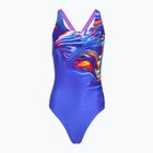 Women's one-piece swimsuit Speedo Placement Digital Powerback molten blend/cobalt pop