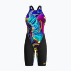 Women's one-piece swimsuit Speedo Fastskin LZR Pure Valor 2.0 Closedback Kneeskin black/molten blur