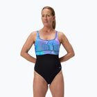 Women's one-piece swimsuit Speedo Shaping Contour Eclipse Printed indigo glow