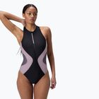 Women's one-piece swimsuit Speedo Zip Colorblock anthracite