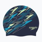 Swim cap Speedo Printed Silicone peacoat/pale clover/mayan blue