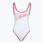 Women's one-piece swimsuit Speedo Solid Bound Scoop high risk red/bright white