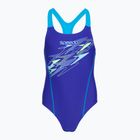 Children's one-piece swimsuit Speedo Medley Logo Medalist sapphire/mayan blue