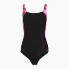 Ladies' one-piece swimsuit Speedo Shaping LunaLustre Printed anthracite/ruby