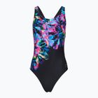 Ladies' one-piece swimsuit Speedo FL Placement Printed Powerback glitchy garden/black