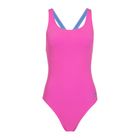 Women's one-piece swimsuit Speedo Solid Powerback neon flamingo