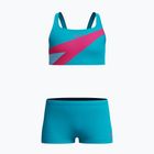 Children's two-piece swimsuitSpeedo Hyperboom Butterfly Back mayan blue/margarita pink