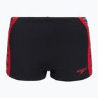 Swim boxers Speedo Hyperboom Splice Aquashort anthracite/high risk red