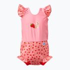 Children's one-piece swimsuit with nappy Splash About Happy Nappy Frills strawberry field