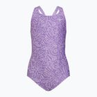 Nike Hydrastrong Multi Print Fastback space purple children's one-piece swimsuit