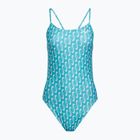 Women's one-piece swimsuit Nike Hydrastrong Multi Print Cutout blue