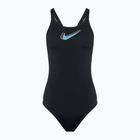 Women's one-piece swimsuit Nike Hydrastrong 3D Swoosh Fastback black