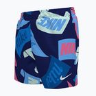 Nike Tossed Flags 4" Volley children's swim shorts midnight navy