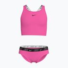 Children's two-piece swimsuit Nike Logo Tape Crossback Midkini hyper pink