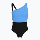 Nike Color Block Asymmetrical Monokini Children's Swimsuit Black
