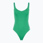 Women's one-piece swimsuit Nike Essential V-Neck stadium green