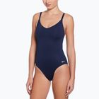 Women's one-piece swimsuit Nike Essential V-Neck midnight navy