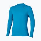 Men's running longsleeve Mizuno Tech Thermal Charge Breath Thermo Long Sleeve Tee blue jewel
