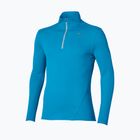 Men's running longsleeve Mizuno Tech Thermal Charge Breath Thermo Half Zip Long Sleeve Tee blue jewel