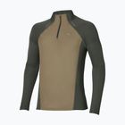 Men's running longsleeve Mizuno Active Dryaeroflow Hybrid Long Sleeve Top Forest Night