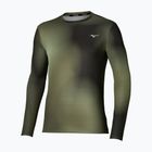 Men's running longsleeve Mizuno Core Graphic Long Sleeve Tee Forest Night