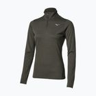 Women's running sweatshirt Mizuno Core Impulse Half Zip Long Sleeve Tee forest night