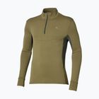 Men's running sweatshirt Mizuno Active Warmalite Half Zip Long Sleeve Top martini olive