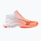 Volleyball shoes Mizuno Wave Lightning Elite Mid Flamingo Coral/Lava Orange/White