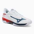 Men's tennis shoes Mizuno Wave Exceed Court AC white/insignia blue/orange