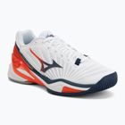 Men's tennis shoes Mizuno Neo Ace AC white/insignia blue/orange