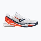 Men's tennis shoes Mizuno Neo Ace AC white/insignia blue/orange