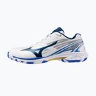 Women's badminton shoes Mizuno Wave Claw 4 white/dazzling blue/stargazer
