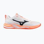 Handball shoes Mizuno Wave Stealth Pro white/black/flamingo coral
