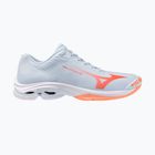 Women's volleyball shoes Mizuno Wave Lightning Pro blue finch/lava orange/flamingo coral