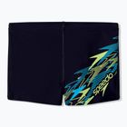 Boys' swim boxers Speedo Medley Logo Aquashort anthracite/citrus green