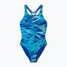 Children's one-piece swimsuit Speedo Hyperboom Print Medalist night watch/hyper teal
