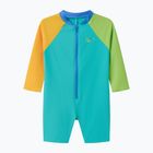 Children's one-piece swimsuit Speedo Colorblock Zip LS aqua breeze