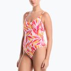 Ladies' one-piece swimsuit Nike V-Neck desert pink