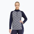 Women's thermal sweatshirt Dovre Wool Organic Half Zip navy