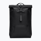 Urban backpack Rains Rucksack Rolltop 13 + 4 l black