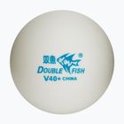 Double Fish table tennis balls 40+ stars 10 pcs white