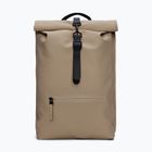 Urban backpack Rains Rucksack Rolltop Beige