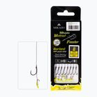 Mikado methode leader with push stop barbless hook + braid 8pcs brown HMFB212P