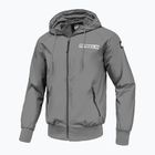 Men's Pitbull West Coast Athletic Logo Hooded Nylon jacket light grey