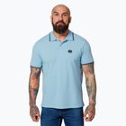 Men's Pitbull West Coast Polo Shirt Pique Stripes Regular light blue