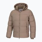 Men's Pitbull Duncan Quilted Hooded dark sand winter jacket