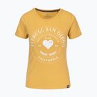 Women's T-shirt Pitbull Heartie pale yellow