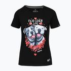 Pitbull Fur Ever Love women's t-shirt black