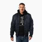 Men's jacket Pitbull Hacket Washed Bomber dark navy